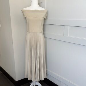 Ralph Lauren Polo Off the Shoulder Maxi Knit Dress.